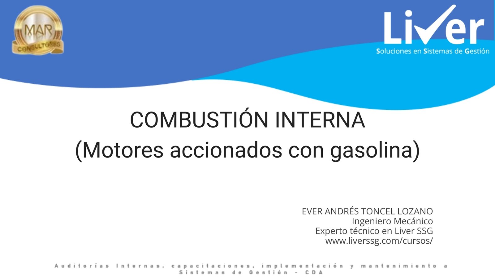 COMBUSTIÓN INTERNA Motores Accionados Con Gasolina